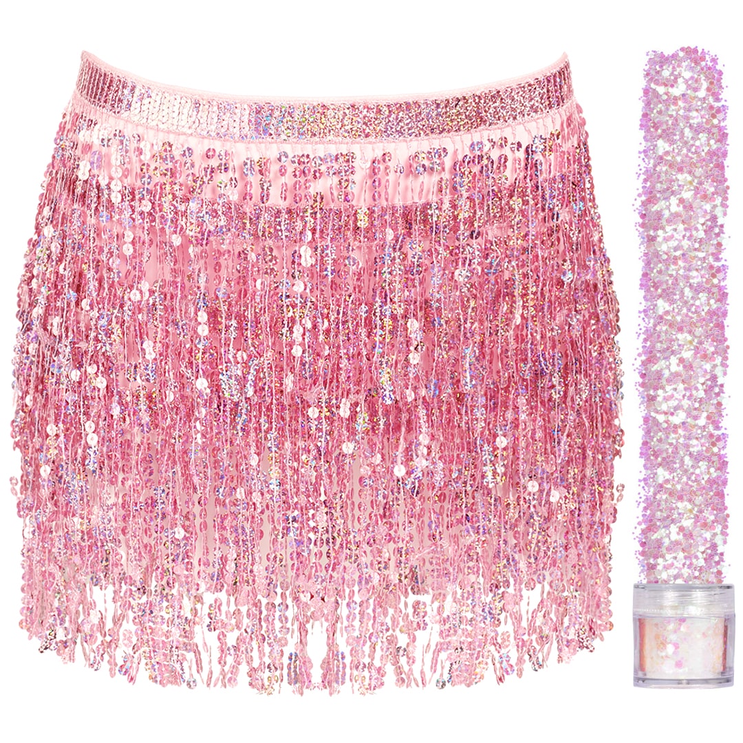 orhalara womens sparkly sequin trajes de baile español white hot mini skirt bralet party skirt