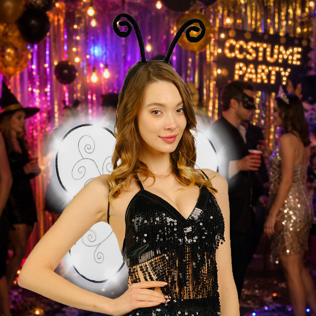 Light up bug wings costume accessory set