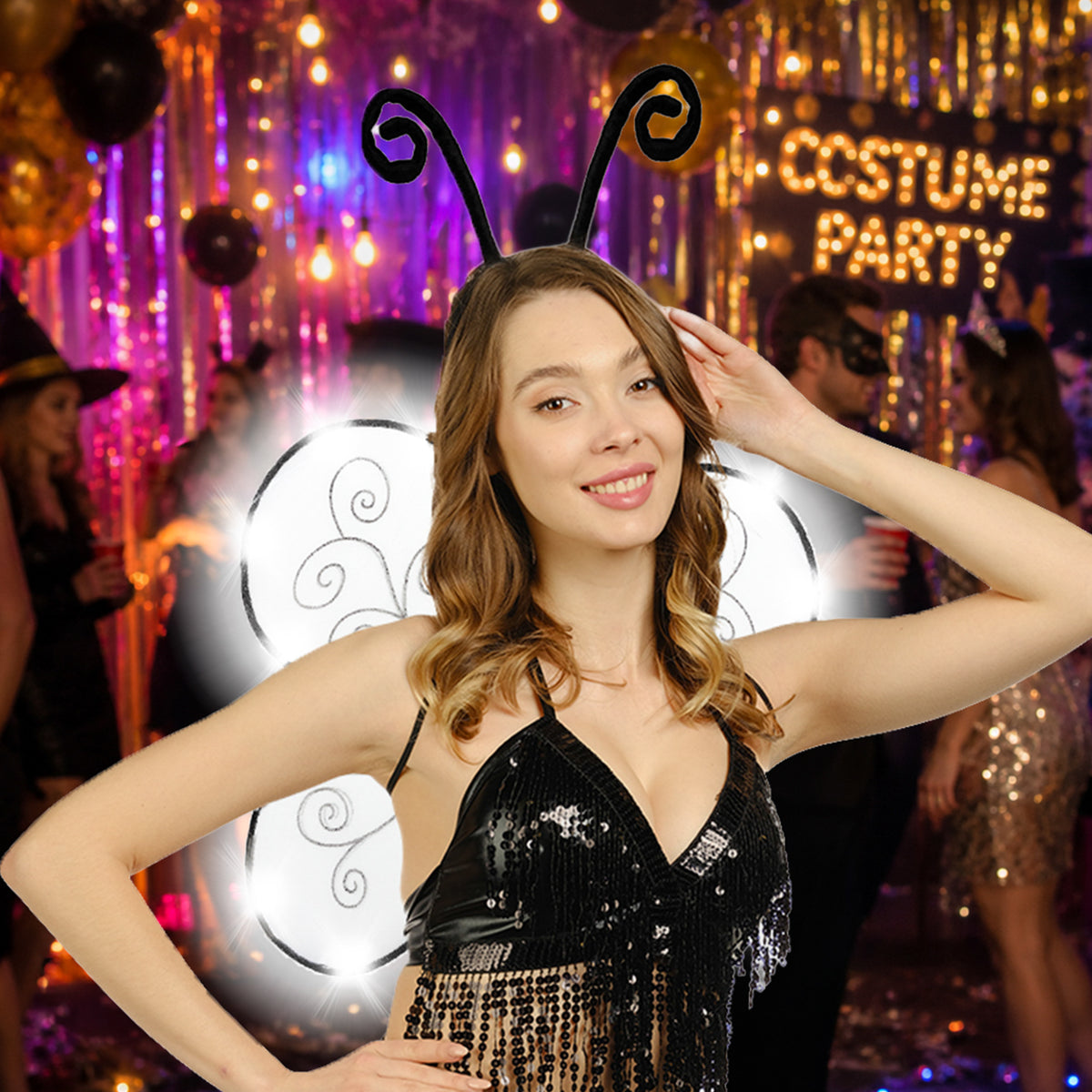 Bug wings and antenna headband costume accessories
