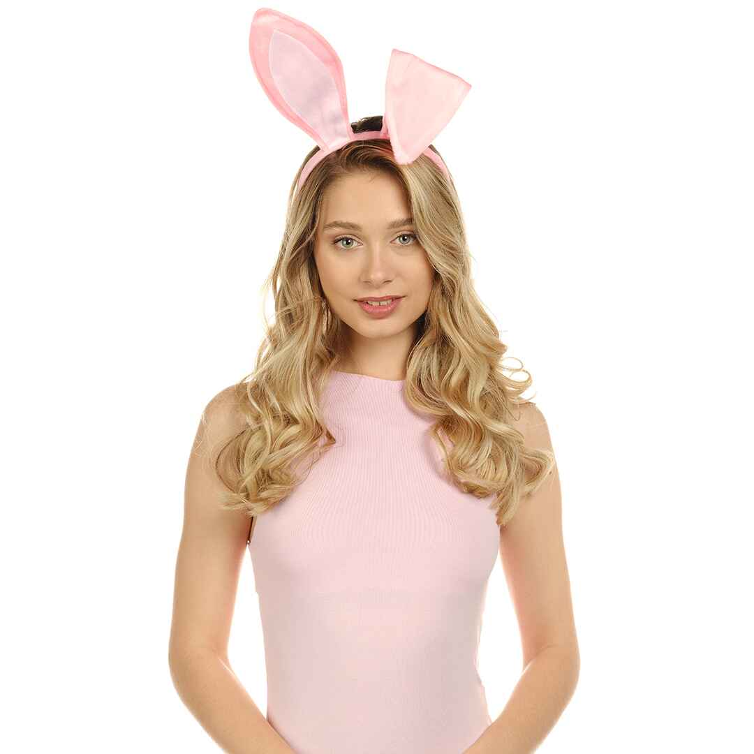 Velvet Pink Rabbit Ears - Bendable Cosplay Headbands