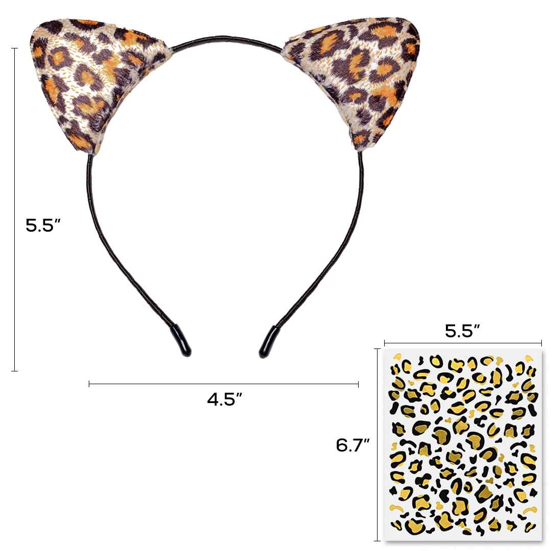 same day delivery cheetah eeyire leopard ears for women xheetah ears diademas de animales