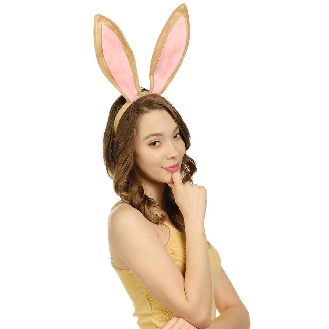 Funcredible Bunny Ears Headband - Plush Easter Rabbit Ears