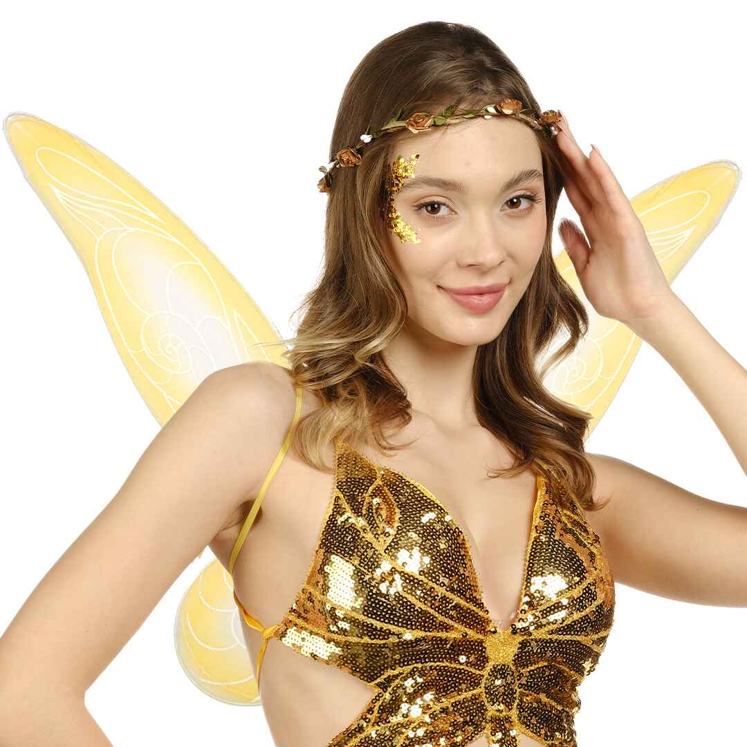 toddler yellow wing realistic fairy wigs little shiny angel wings bloom winx club costume
