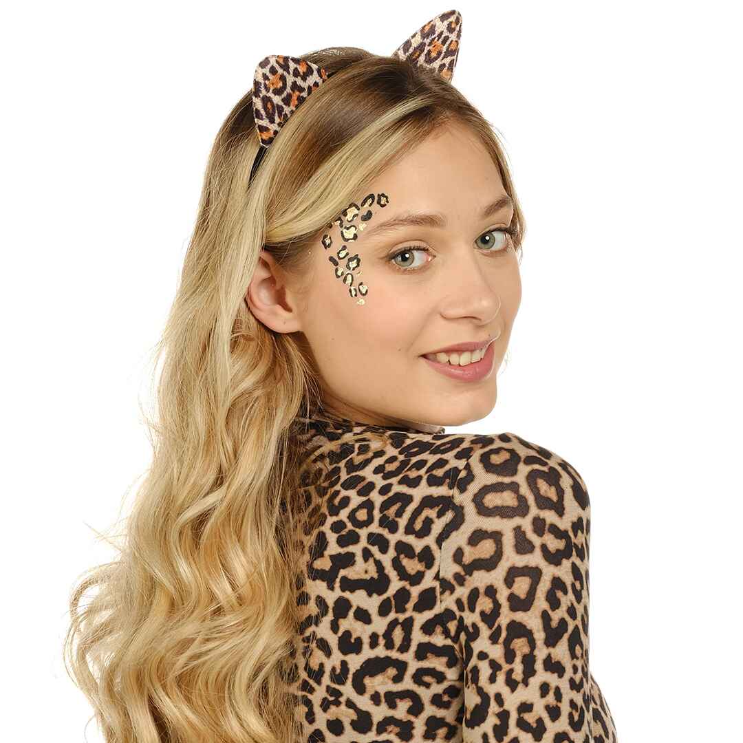 adult snow catwoman ear women tiger hair band costume accessories