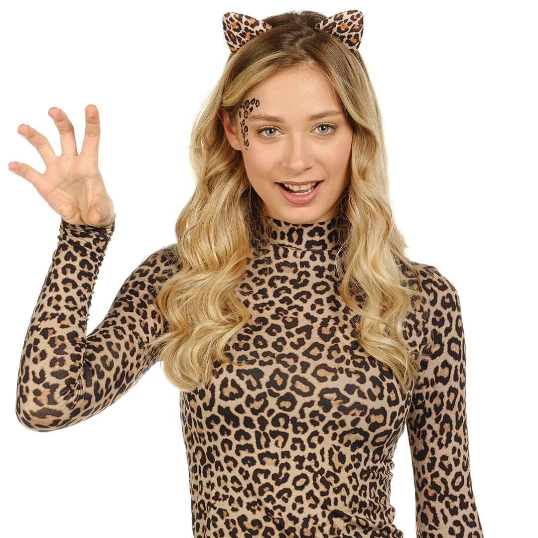 leapord head bands lepard cheeta fluffy eara sexy jaguar eras