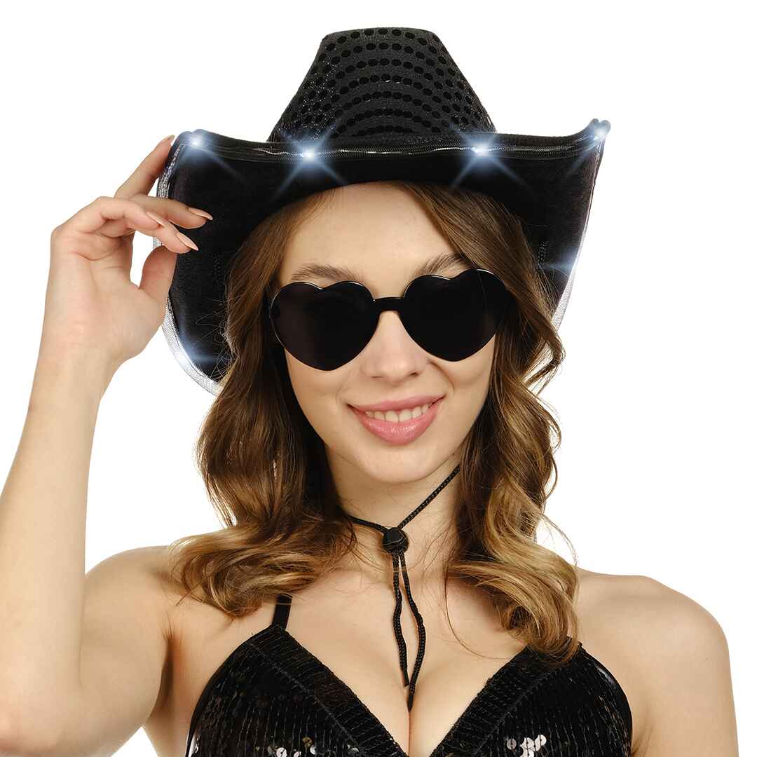 black cowgirl hat with black star star cowboy hat feather cowboy hat birthday hat cowboy hat star