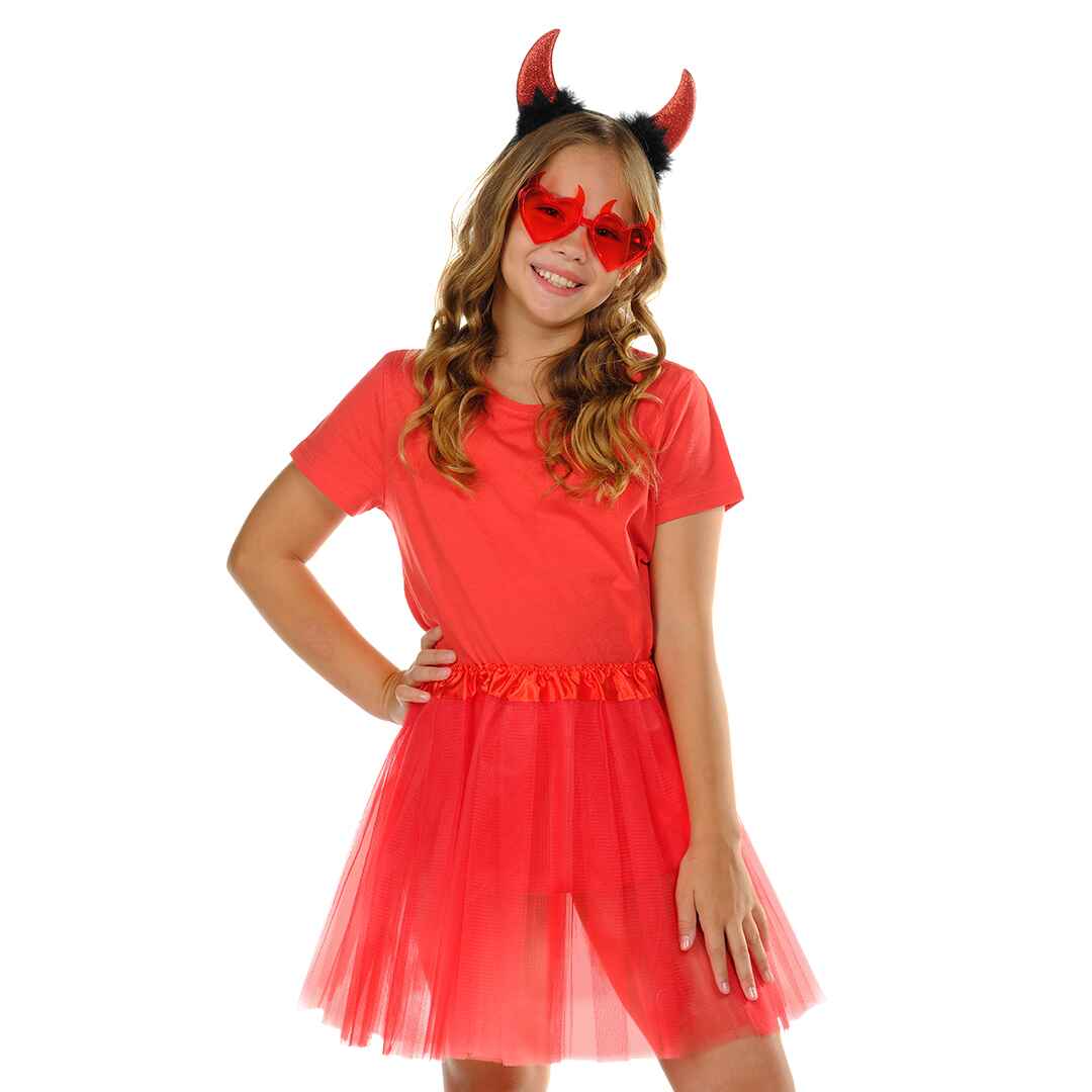 Devil horns headband and glasses halloween devil ears headband red demon horn for women