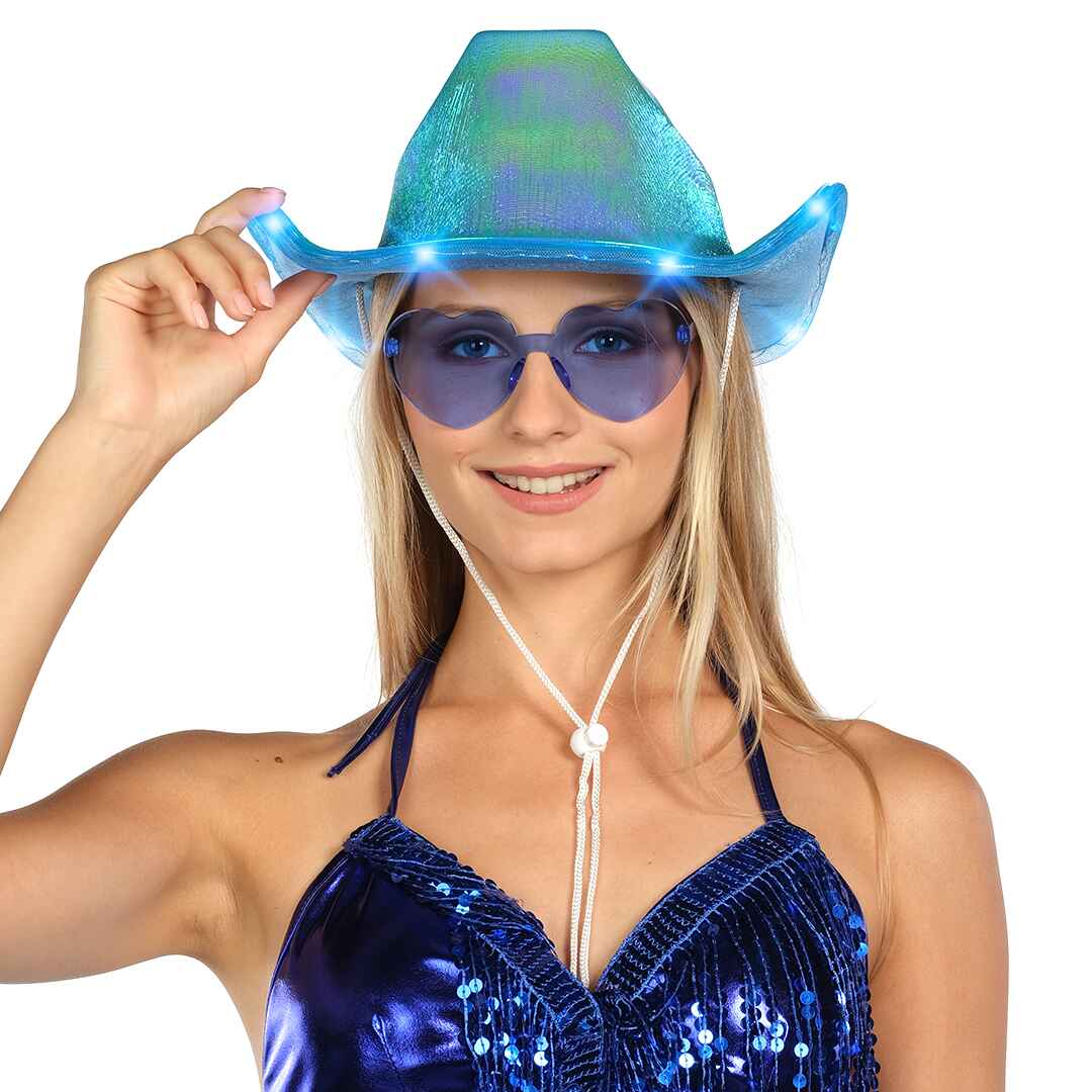 Fun Rodeo Party Hats and Goggles for Kids, Girls and Women
