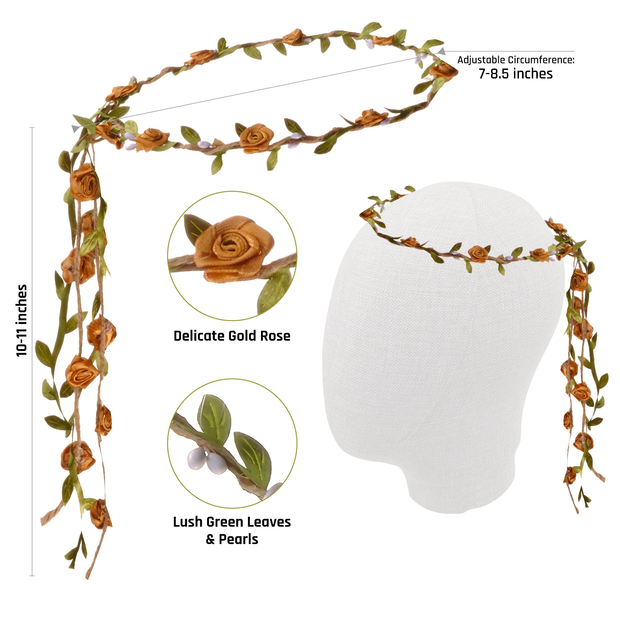 Gold Fairy Wings Set with Crown and Glitter - Perfect for Girls Women Kids - Halloween Costume Cosplay Dress Up - FUNCREDIBLE