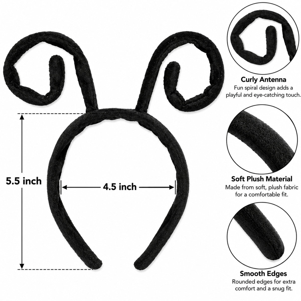 Light up bug wings, antenna headband and glasses set details