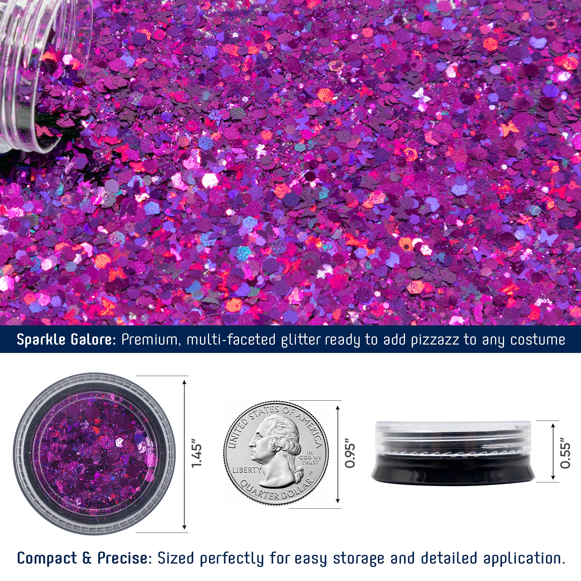 Purple Fairy Wings Set with Crown and Glitter - Perfect for Girls Women and Kids - Halloween Costume Cosplay Dress Up - FUNCREDIBLE