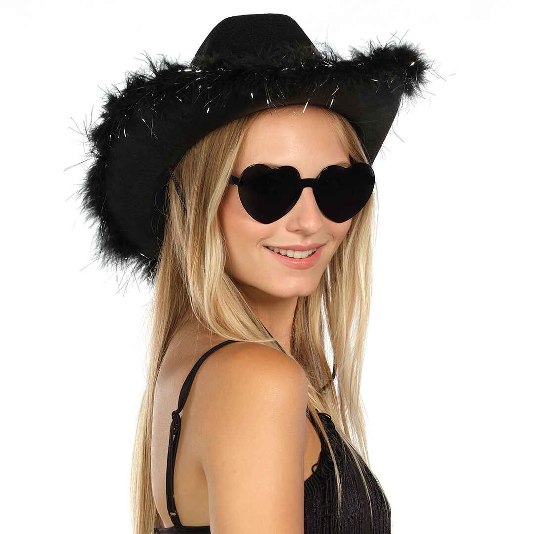womens accesorios cowboy bride soace cowgirl squints hat and glasses