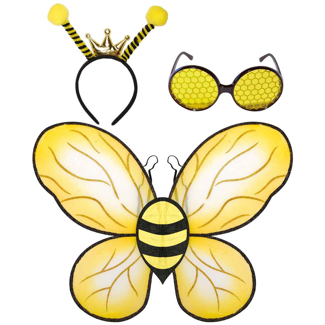 Queen Bee Wings, Antenna and Glasses Set