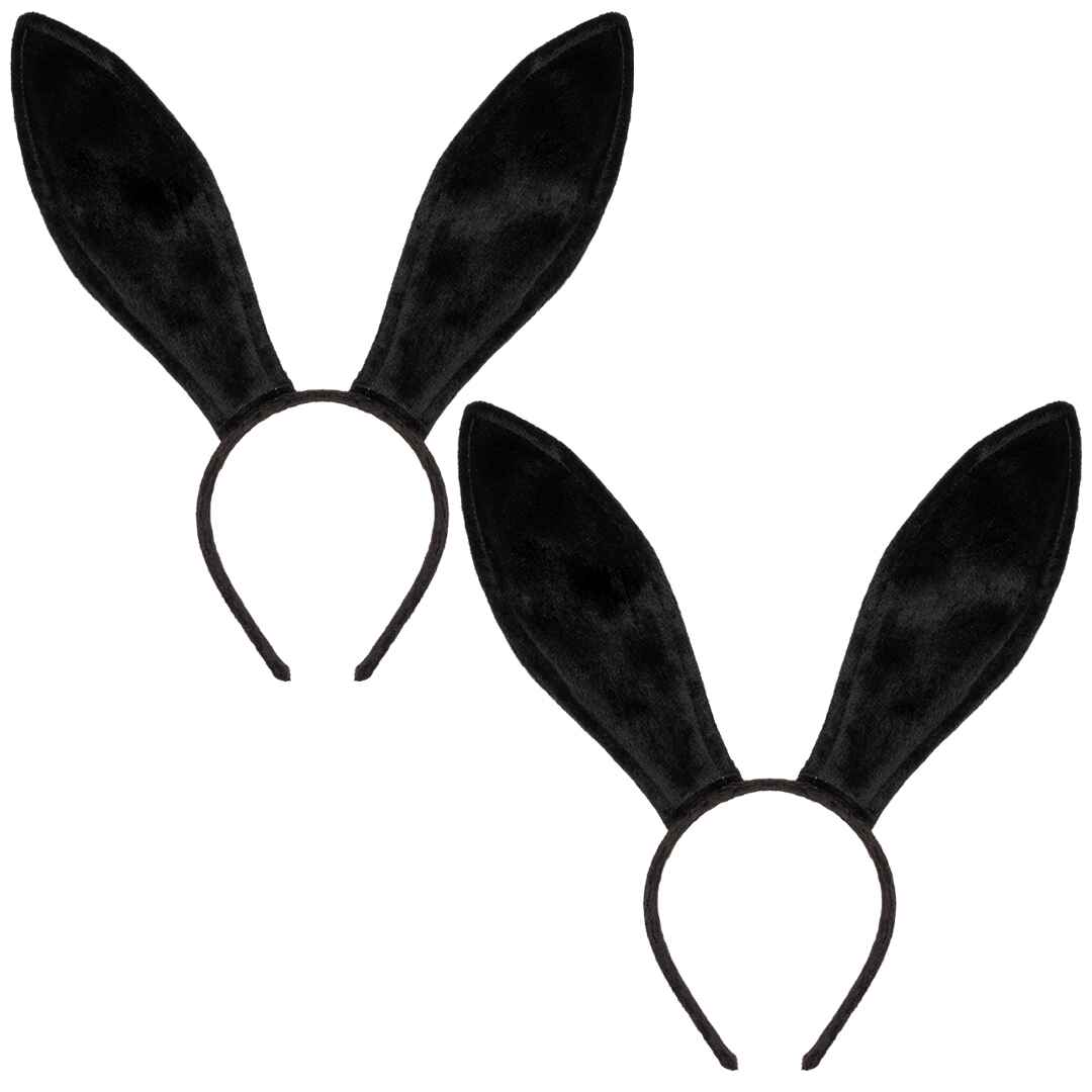 black bunny ears headband costume play boy ears