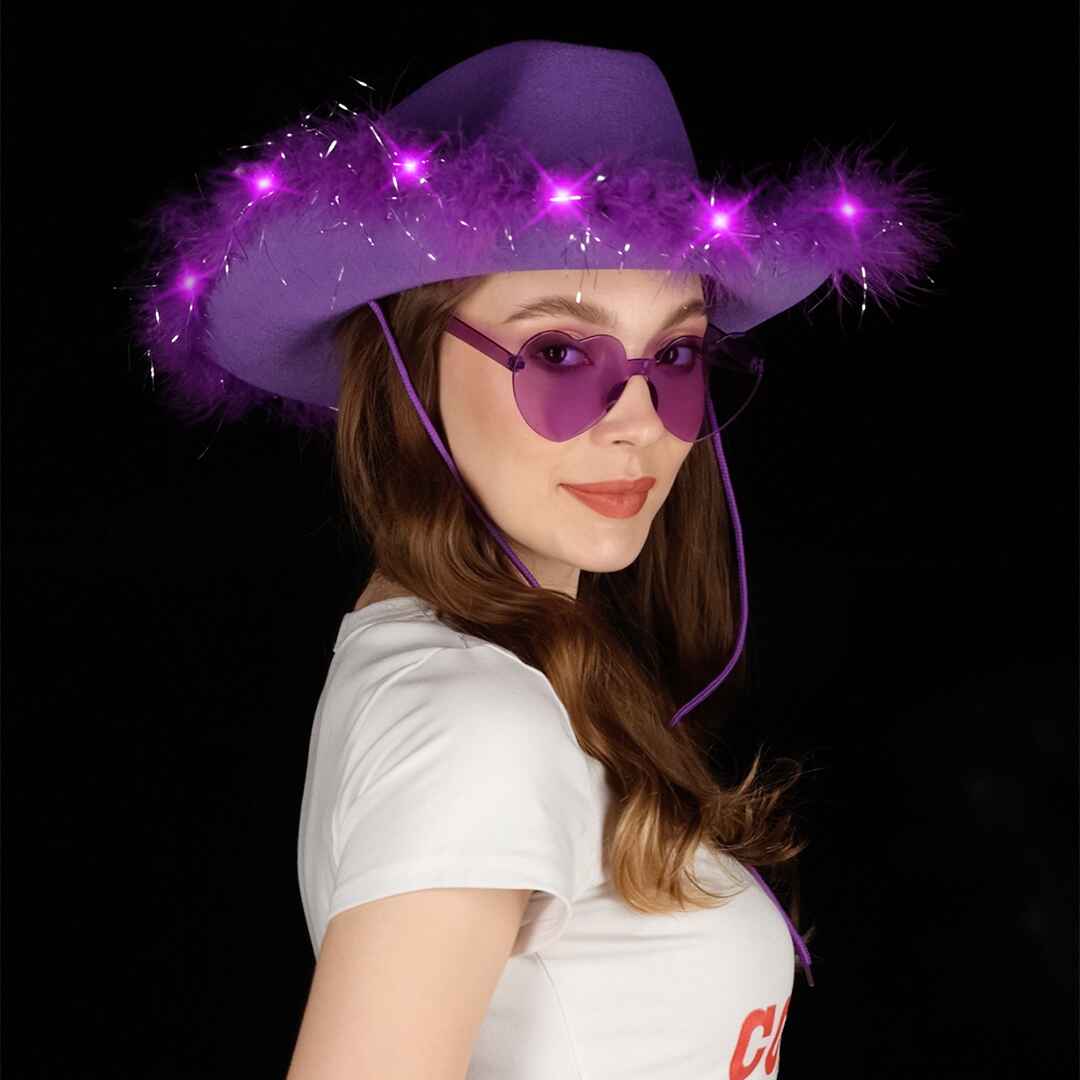 purple light up cowboy hat cowgirl hat cowboy hats for women hats for women 