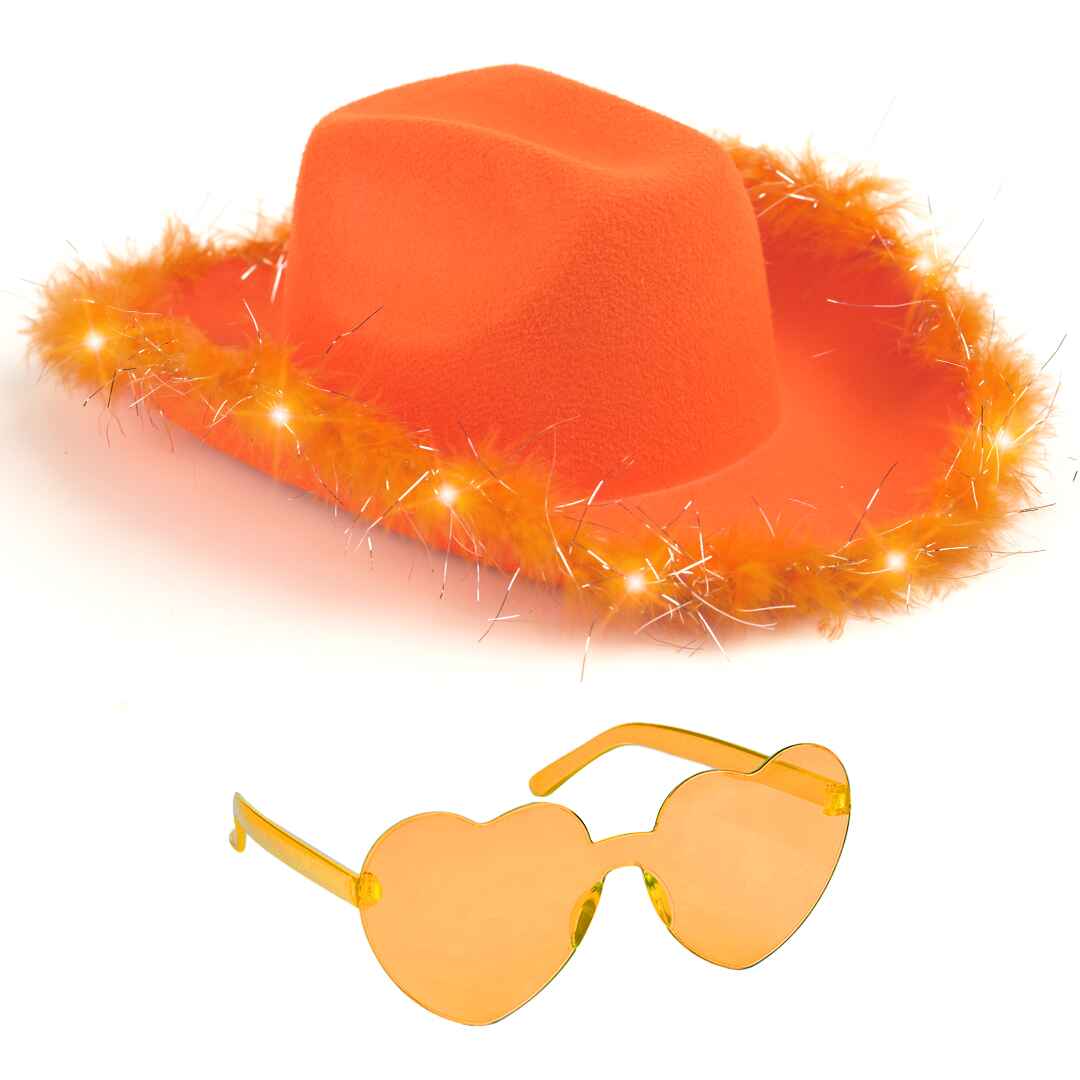 Orange light up cowboy hat cowgirl hat cowboy hats for women