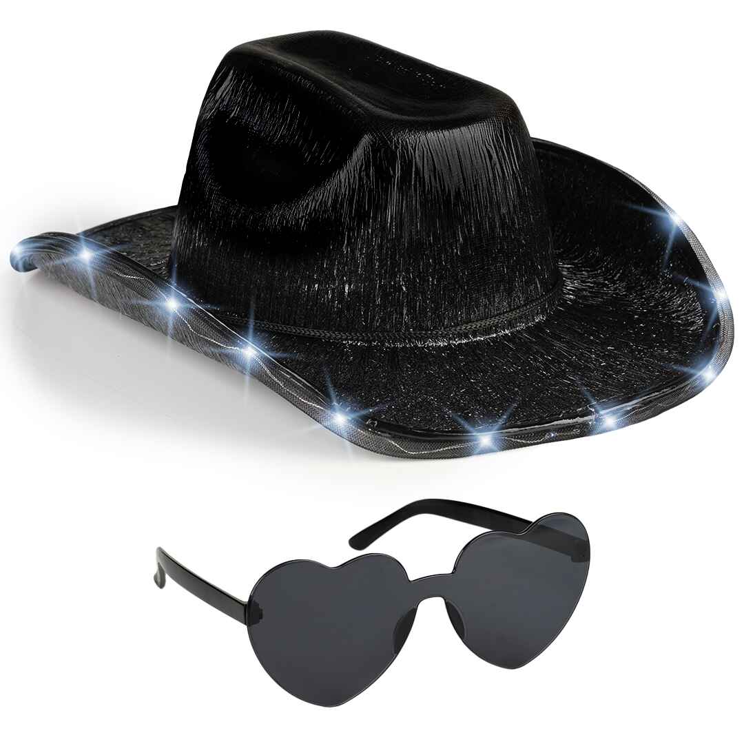 womens accesorios cowboy leds soace cowgirl squints hat and glasses wemon