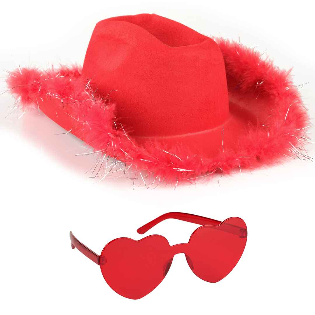 womens accesorios cowboy bride soace cowgirl squints hat and glasses wemon speace partys 