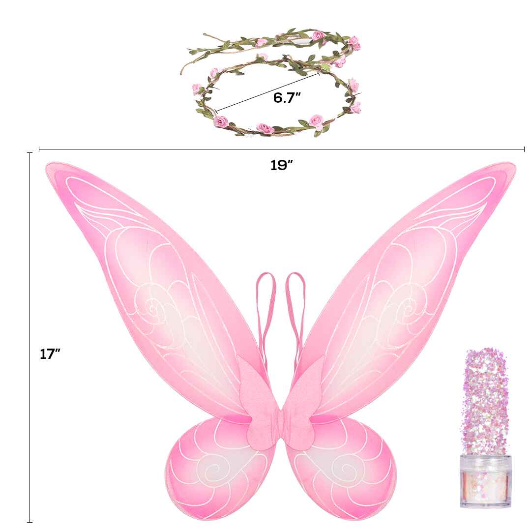 milageto shining butterfly changing angel fairy wing fairy wings costume for women tinkerbell wings