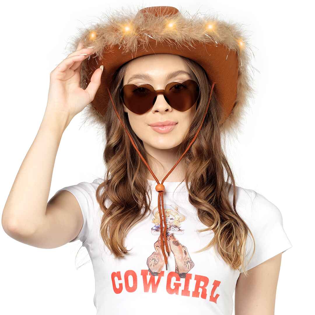 brown light up cowboy hat cowgirl hat cowboy hats for women hats for women 