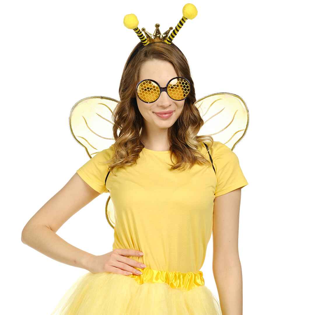 Child Size Honey Bee Wings and Antenna Costume Accessory Set - W