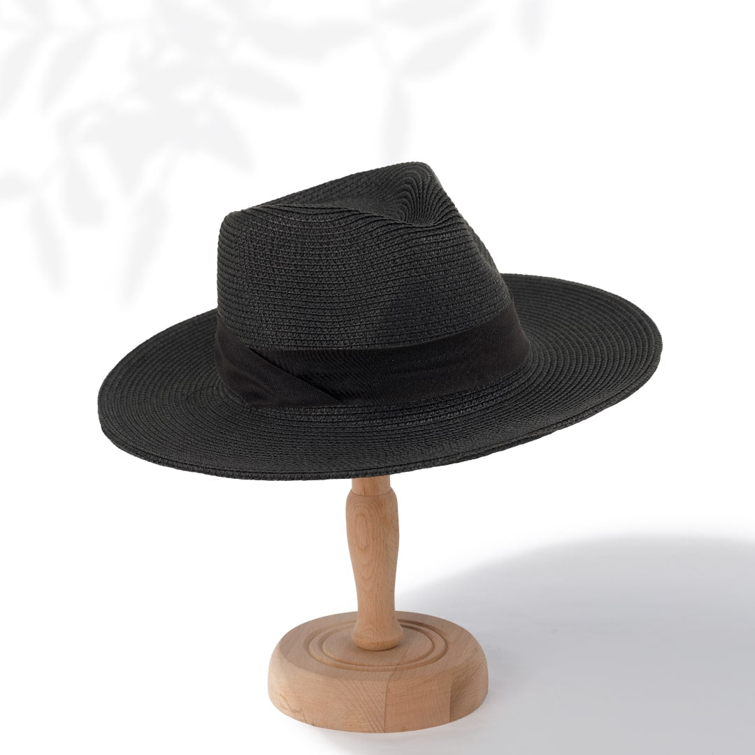 -women's sombrero de playa para mujer wicker fedora framer stylist adjustable cappello verabella black 