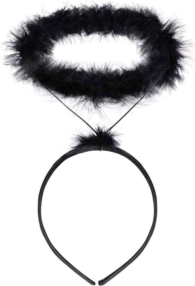 Halloween Black Angel Halo Headband