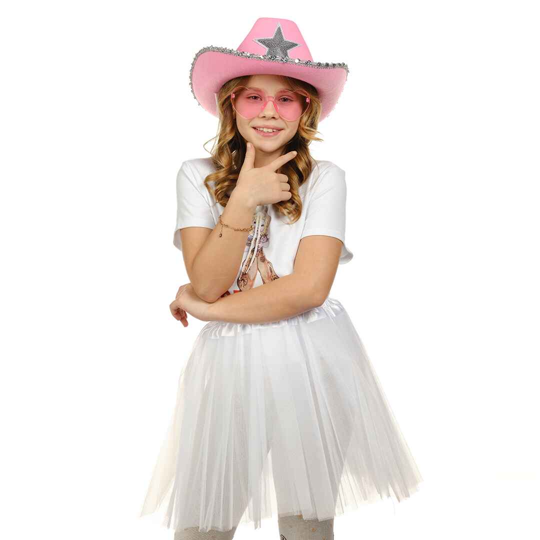 adult cowboy party funcredible pink cowgirl hat with heart glasses cowgirl hat white star cowgirl