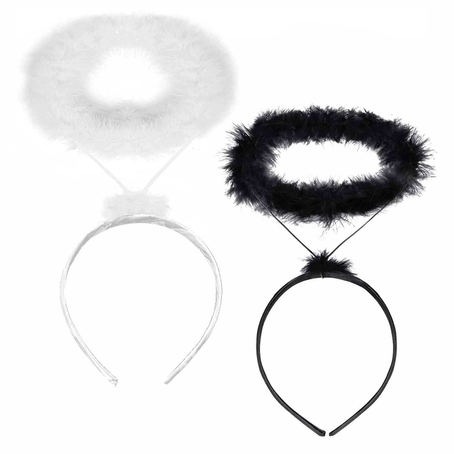 Halloween Angel Halo Headband Set Black Angel Halo