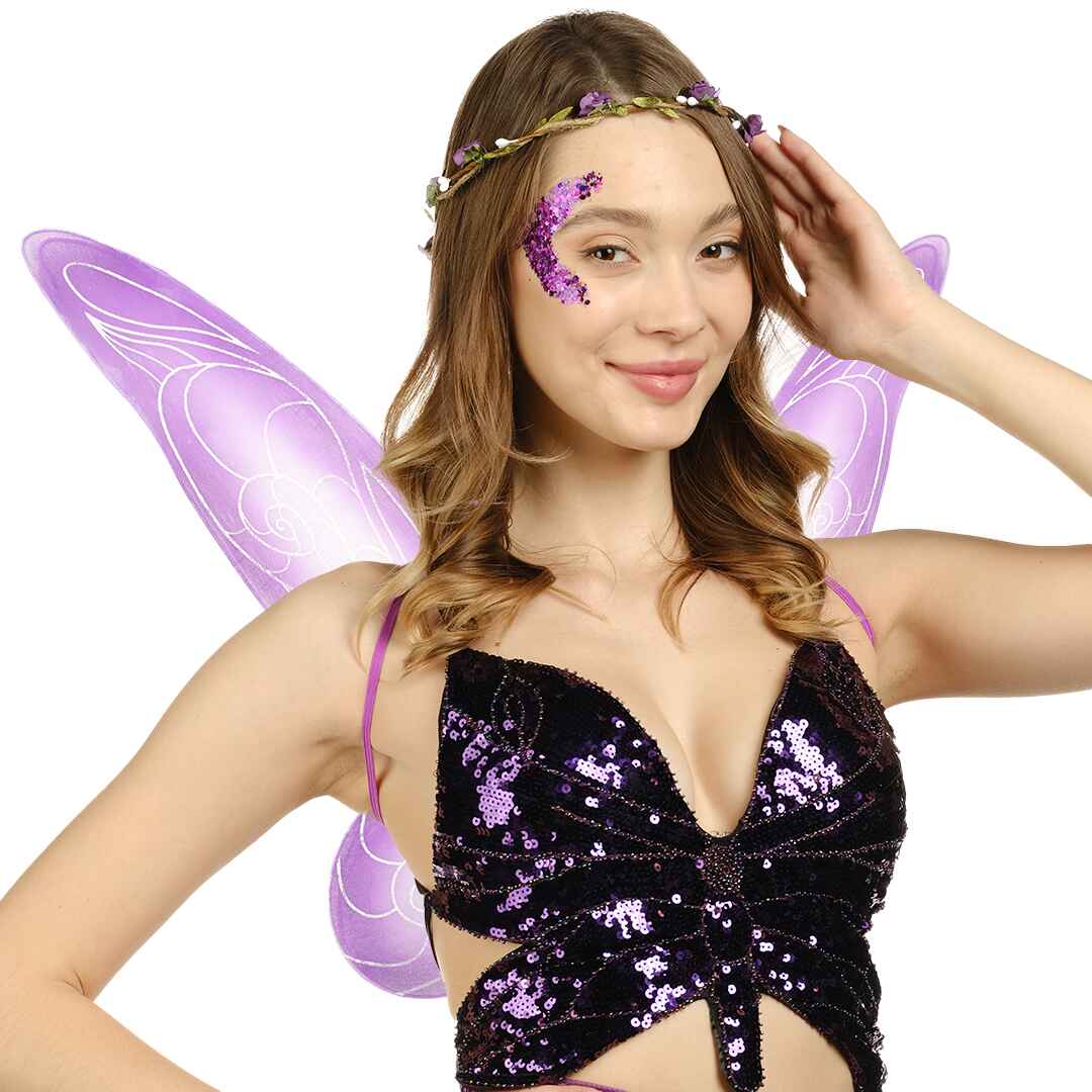 toddler shiny wing realistic fairy wigs little sparkly angel wings  bloom winx club costume 