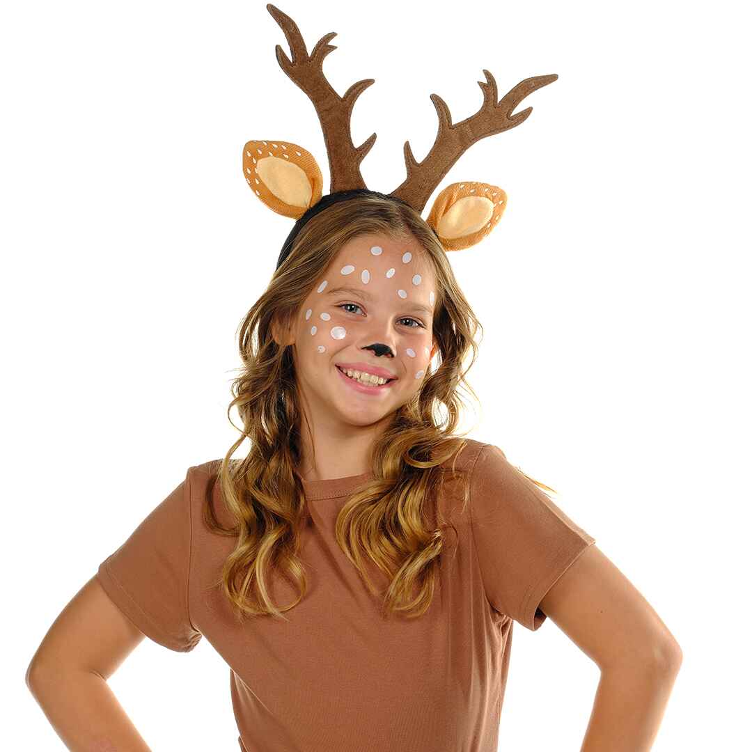  reindeer headbands for adults, deer antlers for women, woman fawn costume, deer headband costume, deer horns