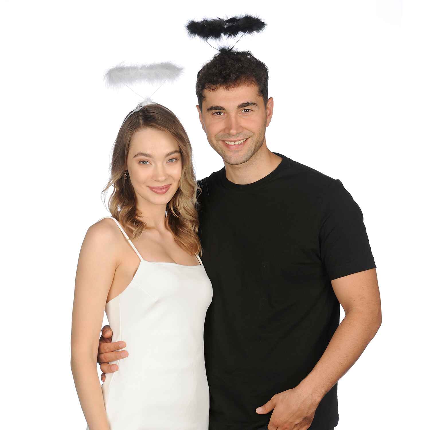 adult shiny hair band hoop light up angle headbands