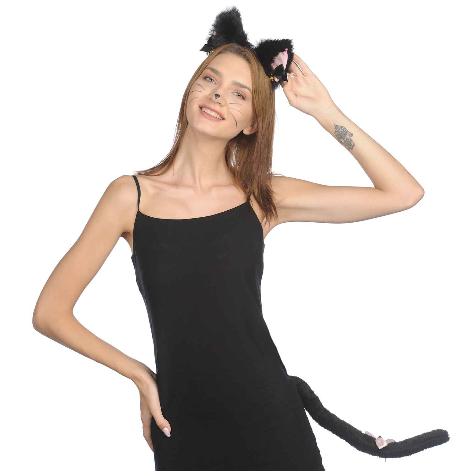 cute accessories black cat ears and tail