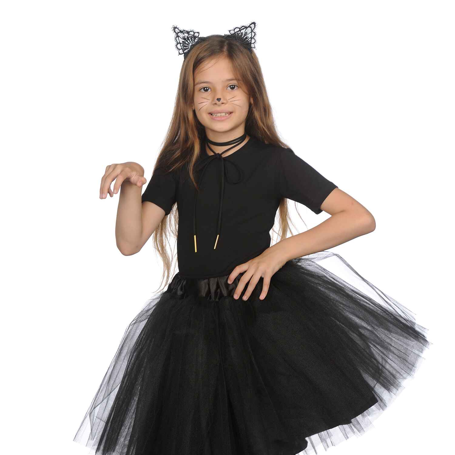  furry choker headbands maid accessory puppy fuzzy large cat ears