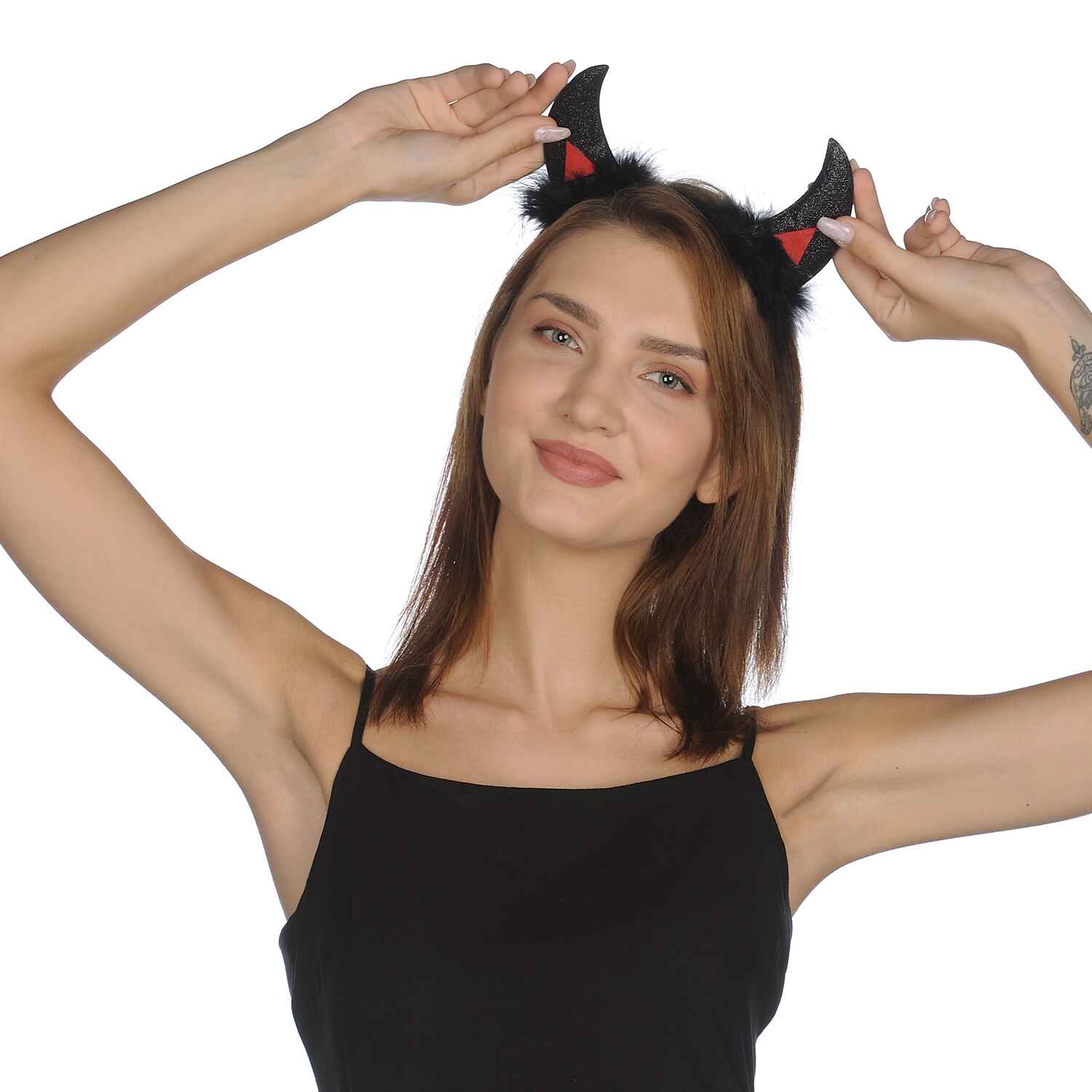 black devil horns headband halloween devil ears headband