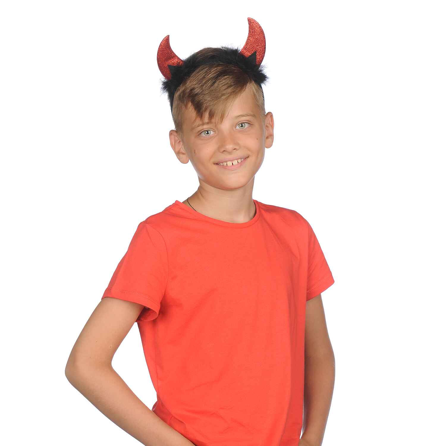 Devil horns headband halloween devil ears headband black red evil horn for women 