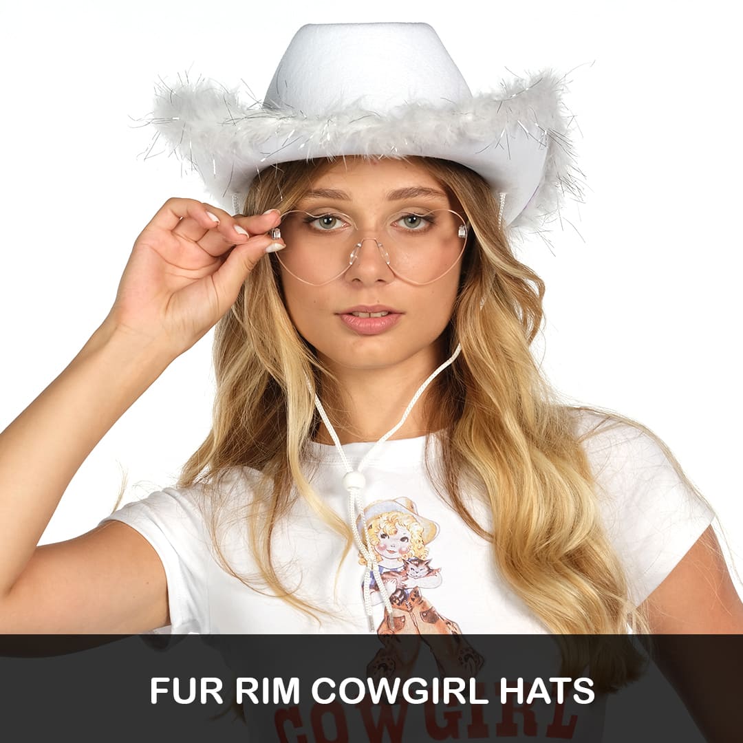 funcredible fur rim cowgirl hats