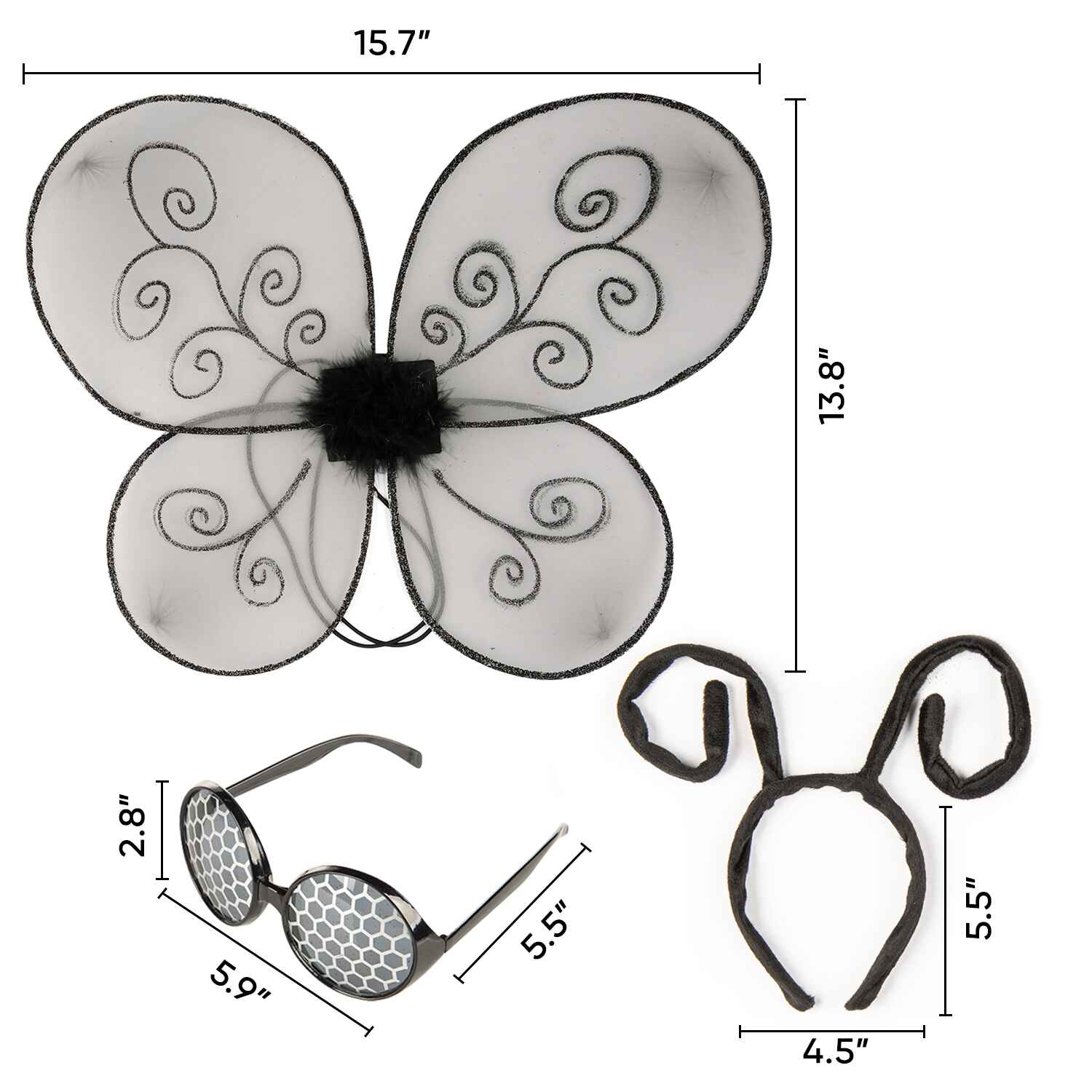 Halloween Fly costume fly antenna headband Fly Wings Fly Eyes