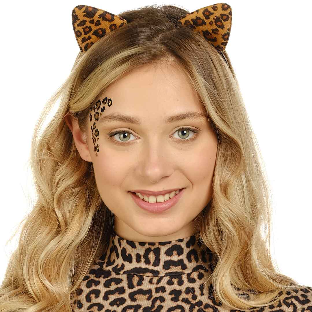 adult snow catwoman ear women tiger hair band costume accessories