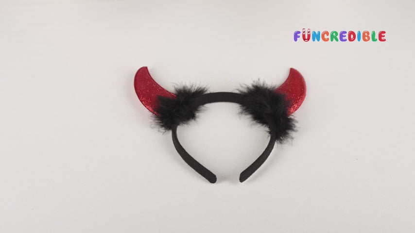 FUNCREDIBLE Devil Horns Headband Glasses Set