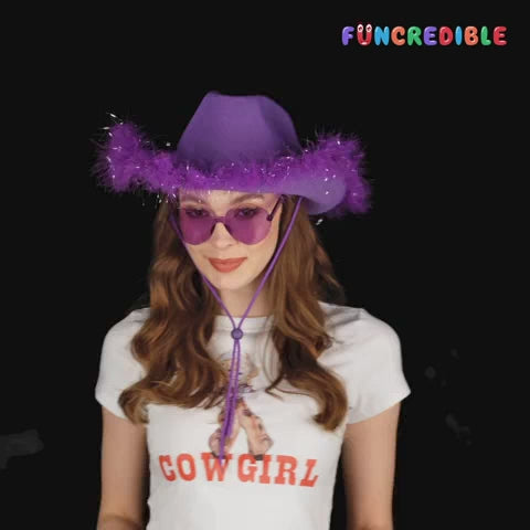 Purple Lightup Cowgirl Hat