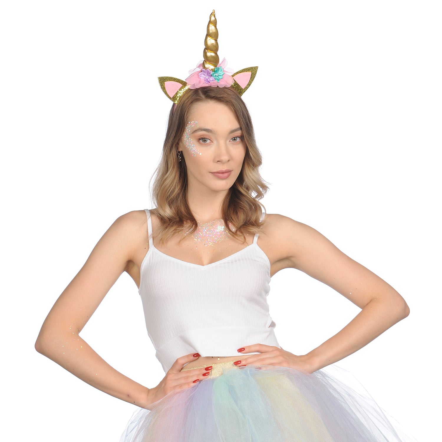 Unicorn Headband with Chunky Glitter - Unicorn Horn Headband and Chunky Glitter - FUNCREDIBLE
